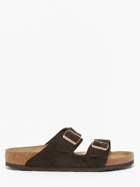 Slippers Arizona Uit Leder Birkenstock Bruin men 951311